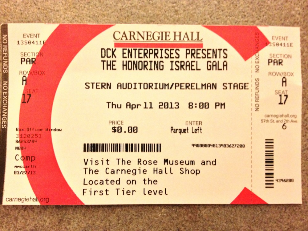 Carnegie Ticket